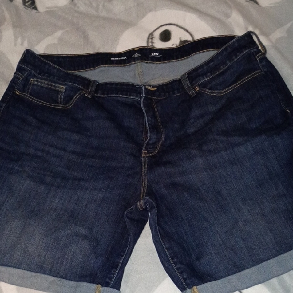 St. John's Bay Dark Blue Jean Shorts